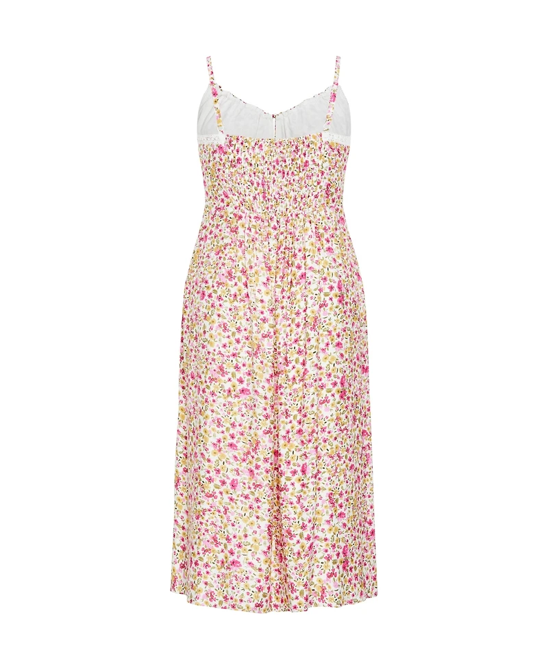 City Chic Women's Plus Sweet Floral Maxi Dress