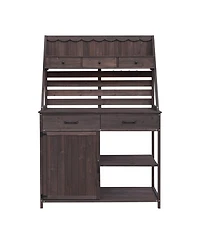Streamdale Furniture Fir Wood Potting Bench with Storage