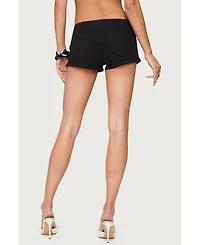 Edikted Women's Dinah Denim Micro Shorts