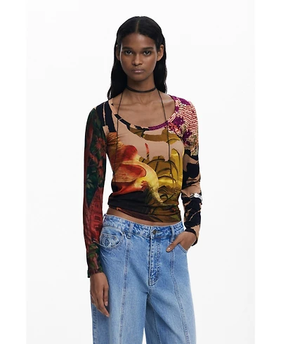 Desigual Women's T-shirt designed by Mr. Christian Lacroix