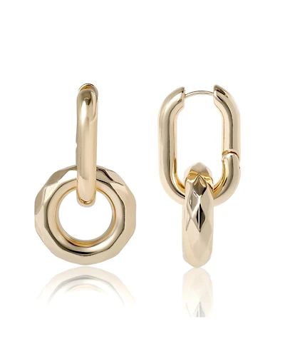 Bcbg Gold-Tone Modern Hoop Earrings