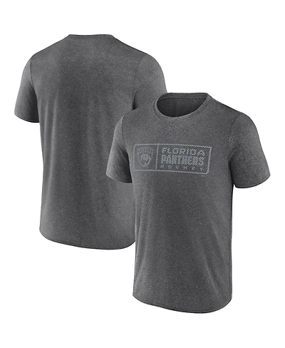 Fanatics Men's Heather Charcoal Florida Panthers Black Ice Synthetic T-Shirt
