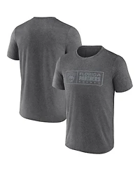 Fanatics Men's Heather Charcoal Florida Panthers Black Ice Synthetic T-Shirt