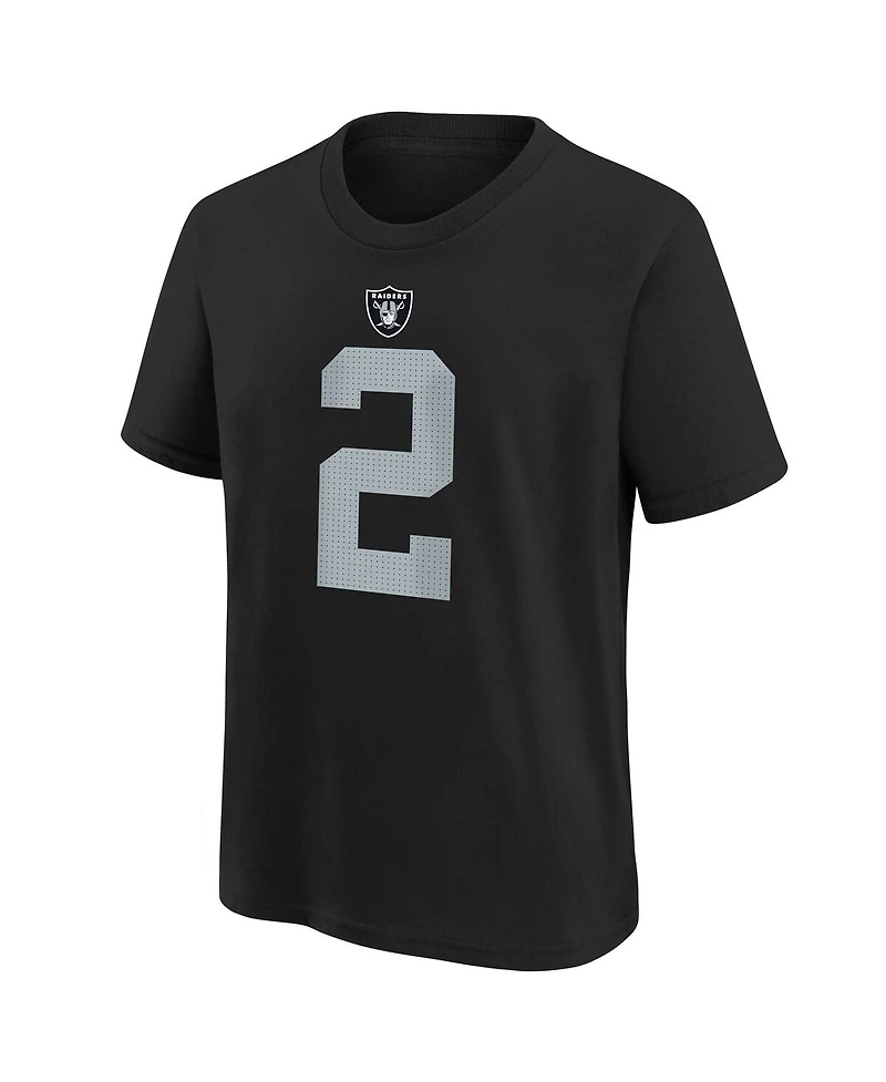 Nike Big Boys and Girls Ashton Jeanty Black Las Vegas Raiders 2025 Nfl Draft First Round Pick Name Number T-Shirt