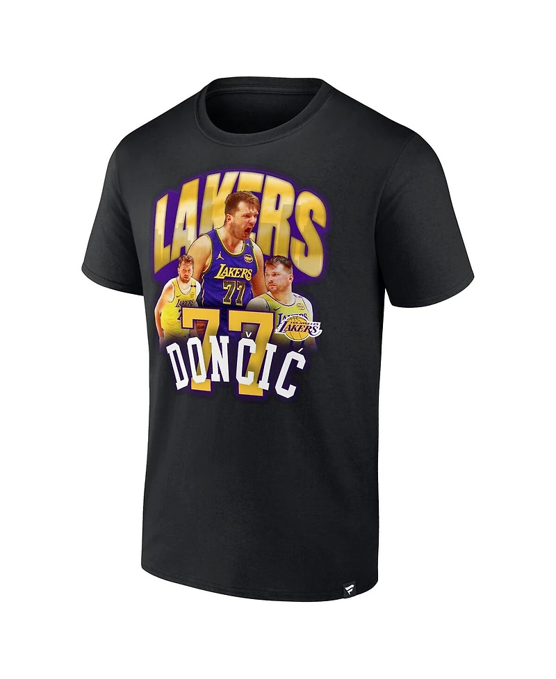 Fanatics Men's Luka Doncic Black Los Angeles Lakers Notorious 4.0 T-Shirt
