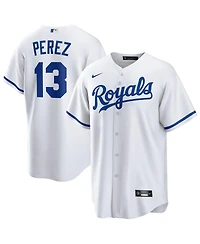 Nike Men's Salvador Perez White Kansas City Royals Home Replica Player Jersey