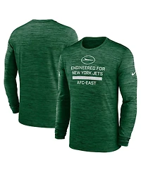 Nike Men's Green New York Jets Sideline Velocity Performance Long Sleeve T-Shirt