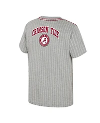 Colosseum Big Boys and Girls Heather Gray Alabama Crimson Tide Airball Baseball T-Shirt