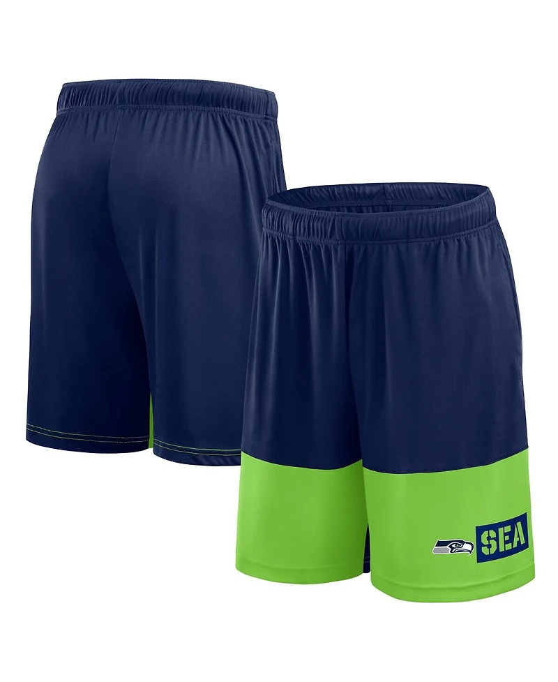 Logo Athletic Men's College Navy Seattle Seahawks Best of the Shorts