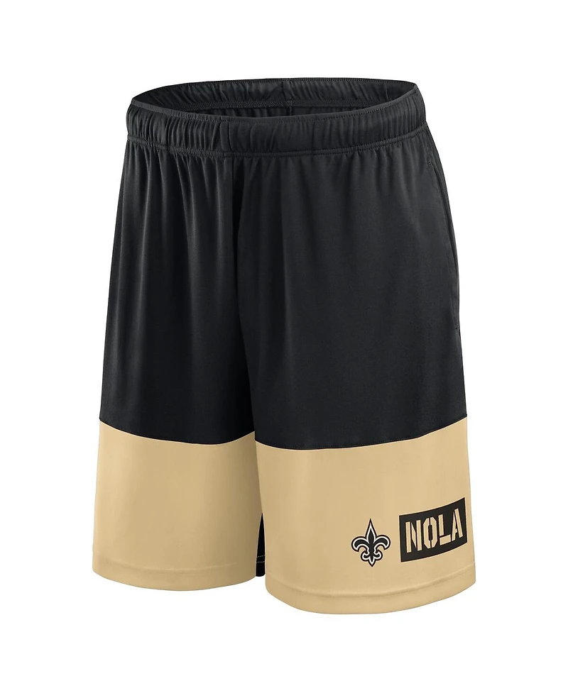 Logo Athletic Men's Black New Orleans Saints Best of the Shorts
