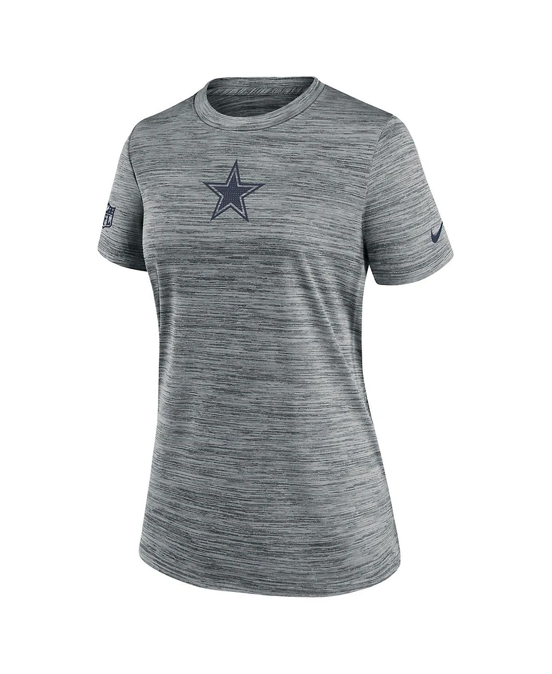 Nike Women's Gray Dallas Cowboys Sideline Velocity Performance T-Shirt
