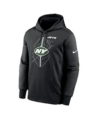 Nike Men's Black New York Jets Performance Fleece Pullover Hoodie