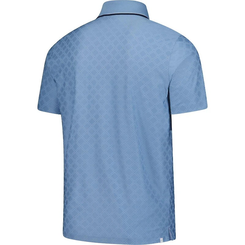 Puma Men's Blue Arnold Palmer Invitational Tipped Jacquard Polo Shirt