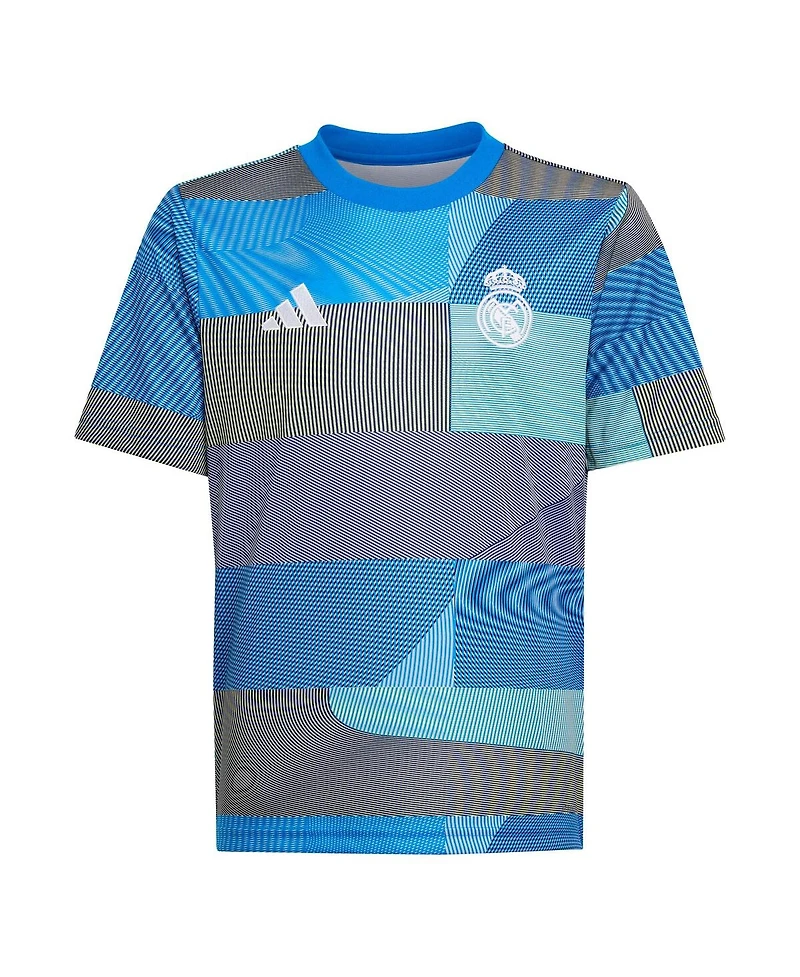 Adidas Big Boys and Girls Blue Real Madrid 2025/26 Pre-Match Jersey
