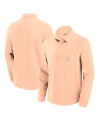 Fanatics Men's Light Pink Detroit Tigers Front Office Long Sleeve Button-Up Shirt