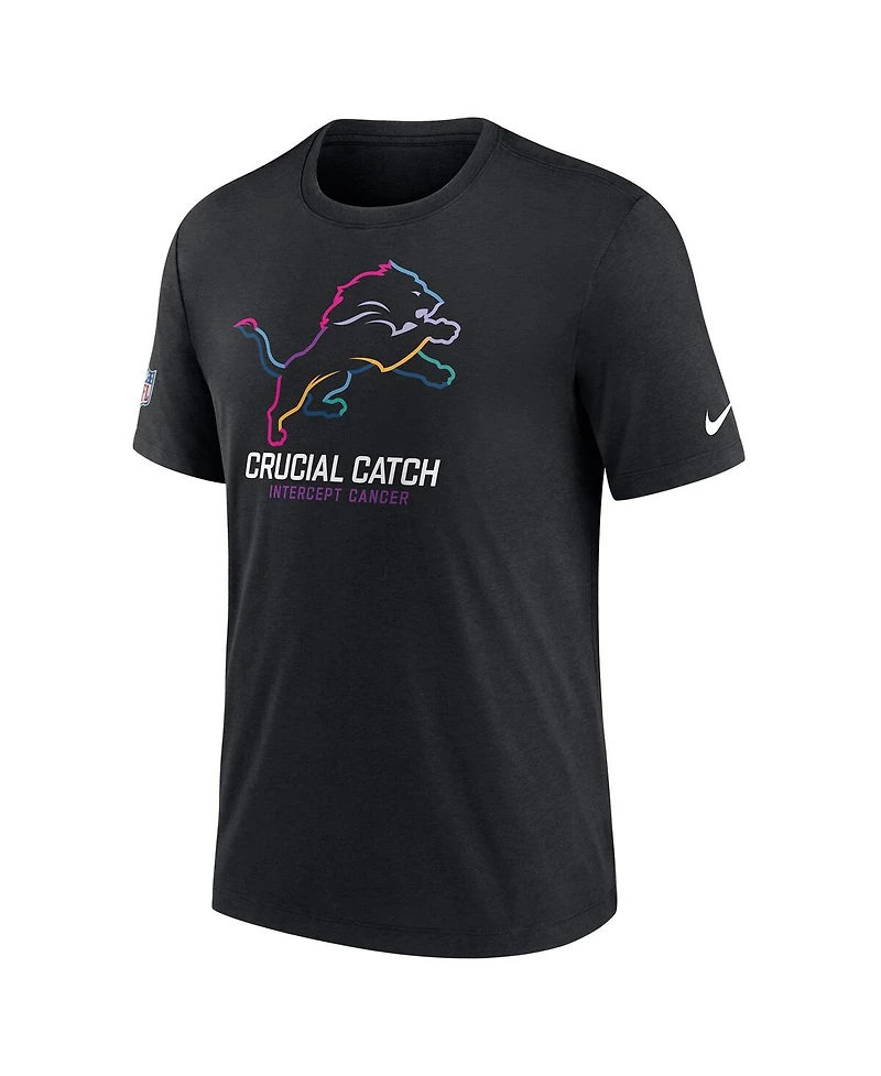 Nike Men's Black Detroit Lions 2024 Nfl Crucial Catch T-Shirt