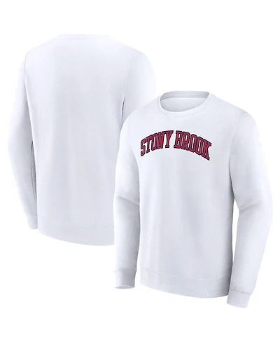 Fanatics Men's White Stony Brook Seawolves Short Name Pullover Sweatshirt