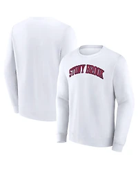 Fanatics Men's White Stony Brook Seawolves Short Name Pullover Sweatshirt