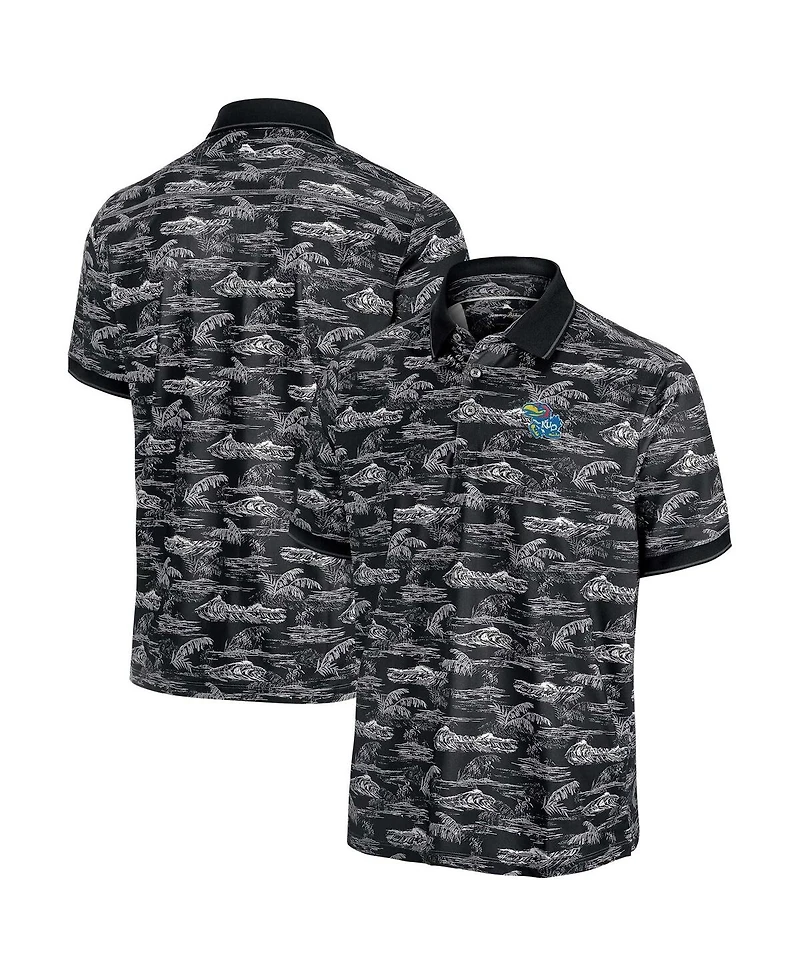 Tommy Bahama Men's Black Kansas Jayhawks Sport Bay View IslandZone Polo Shirt