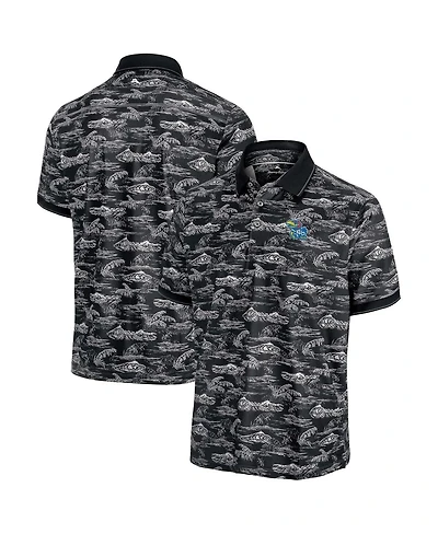 Tommy Bahama Men's Black Kansas Jayhawks Sport Bay View IslandZone Polo Shirt