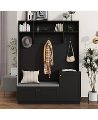 Streamdale Furniture Hall Tree with Bench Cushion Coat Rack