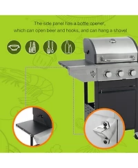 Streamdale Furniture 3-Burner Propane Gas Grill with Side Burner