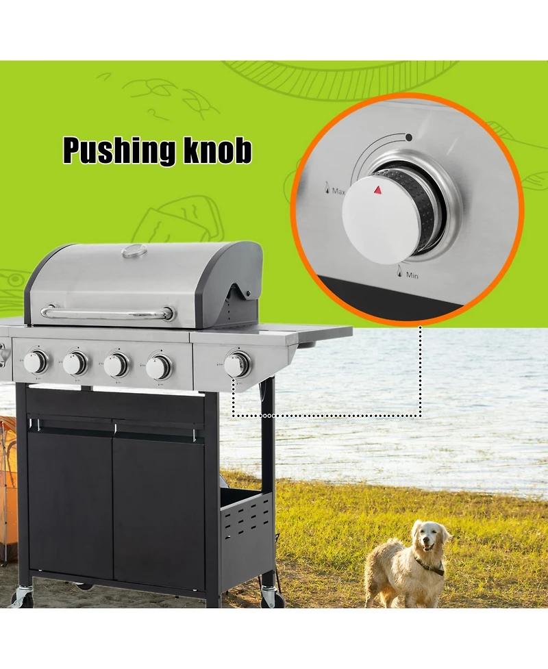 Streamdale Furniture 4-Burner Stainless Steel Propane Gas Grill