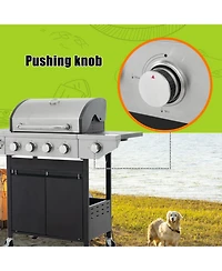 Streamdale Furniture 4-Burner Stainless Steel Propane Gas Grill