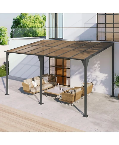 Streamdale Furniture Wall-Mounted Gazebo 14.76x9.22 Ft