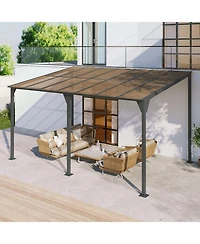 Streamdale Furniture Wall-Mounted Gazebo 14.76x9.22 Ft