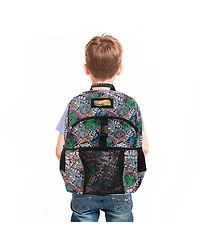 Hot Wheels Cars & Titles All-Over Print 16" Backpack & Lunch Kit Set