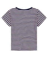 Tommy Hilfiger Big Girls Feeder Stripe Rib Short Sleeve T-Shirt