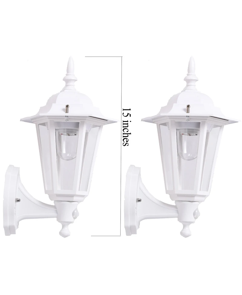 Maxsa Innovations Battery-powered Motion Activated Wall Sconce 2 Pack- Black Hexagonal