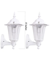 Maxsa Innovations Battery-powered Motion Activated Wall Sconce 2 Pack- Black Hexagonal