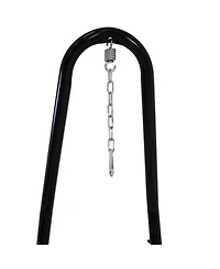 Sunnydaze Decor Caribbean Style Extra Large Hanging Rope Hammock Chair Swing with Stand - 300 lb Weight Capacity