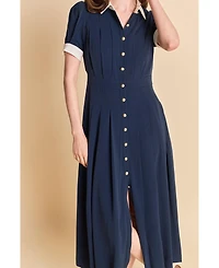 English Factory Women's Pleated Shirt Midi Dress