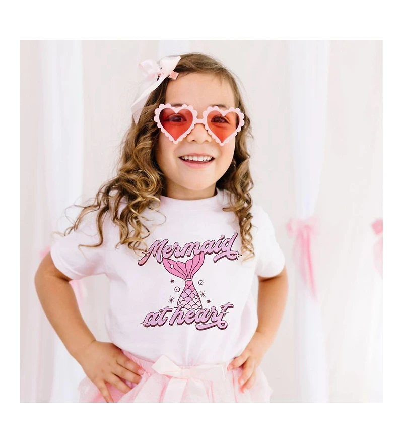 Sweet Wink Little and Big Girls Mermaid At Heart Short Sleeve T-Shirt