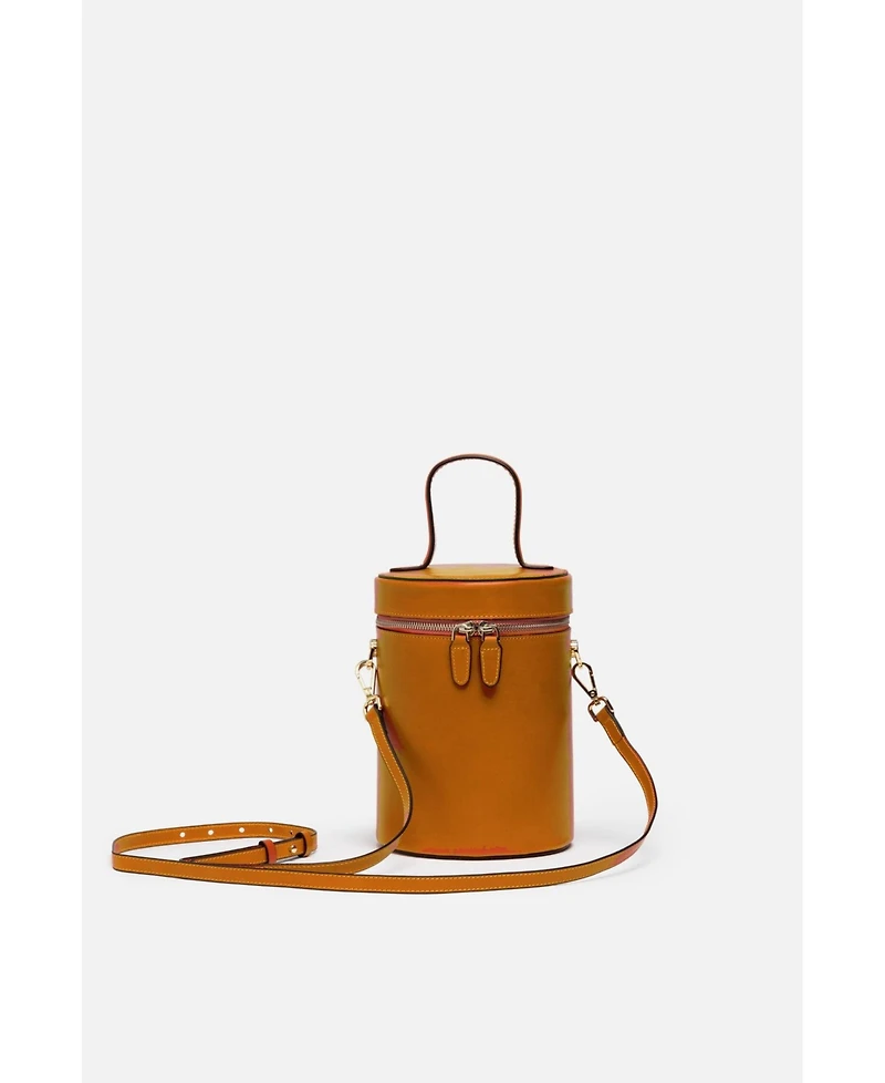 Nola Bucket Leather Bag Tan