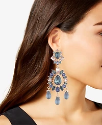 Marchesa Crystal & Stone Cluster Chandelier Earrings