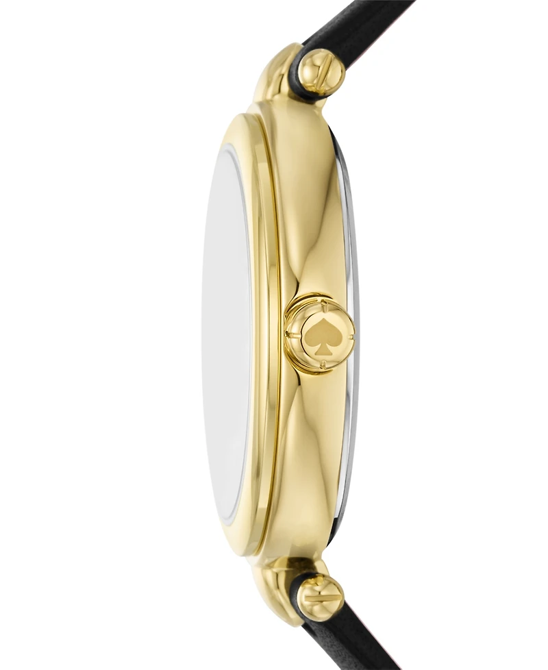 Kate Spade New York Women's Gracie Round Three-Hand Leather Watch