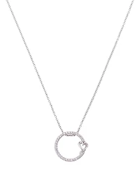 Unwritten Cubic Zirconia Round with Heart Accent Pendant Necklace
