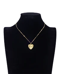 Unwritten Cubic Zirconia Diamond Cut Heart Pendant Necklace
