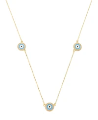 Unwritten Cubic Zirconia Evil Eye Short Pendant Necklace