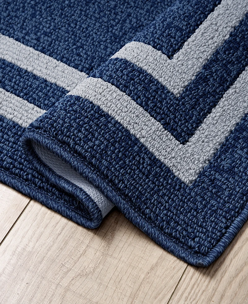 Jean Pierre Double Line Border Tufted - Machine Washable Runner Rug