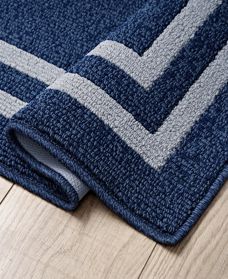 Jean Pierre Double Line Border Tufted - Machine Washable Runner Rug