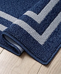 Jean Pierre Double Line Border Tufted - Machine Washable Runner Rug