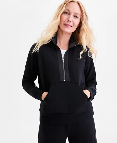 Style & Co Women's Luxe Fleece Half-Zip Sweatshirt, Macy's Exclusive
