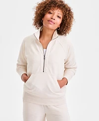 Style & Co Women's Luxe Fleece Half-Zip Sweatshirt, Macy's Exclusive