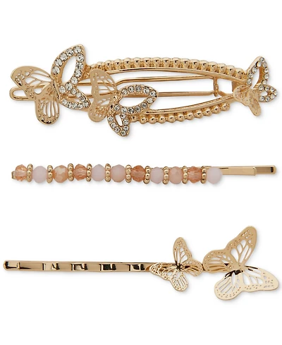 lonna & lilly 3-Pc. Crystal Butterfly Bobby Pins
