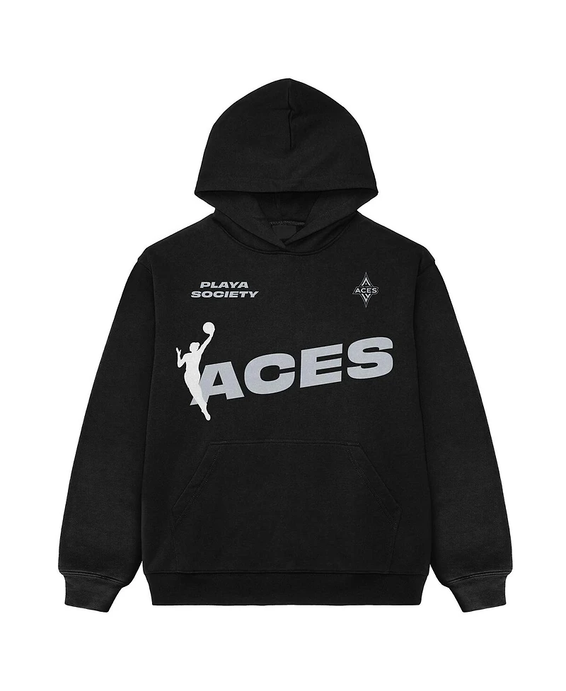 Playa Society Men's and Women's Black Las Vegas Aces Team Pullover Hoodie